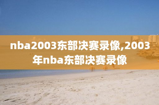 nba2003东部决赛录像,2003年nba东部决赛录像