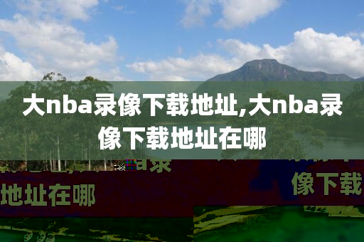 大nba录像下载地址,大nba录像下载地址在哪