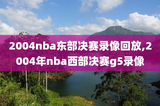 2004nba东部决赛录像回放,2004年nba西部决赛g5录像